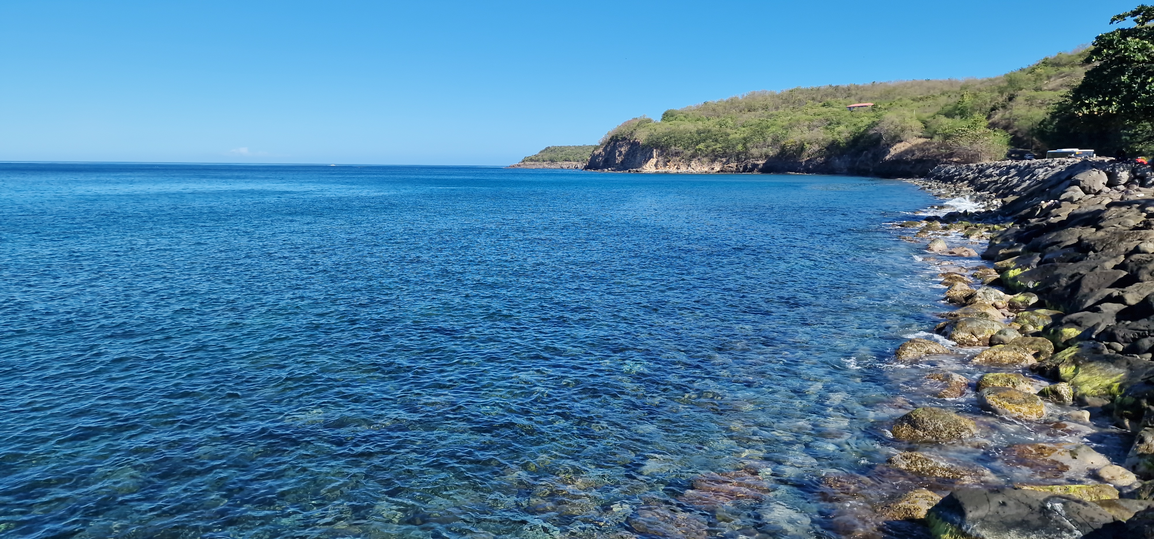 The coast south of Deshaie on Guadaloupe The coast south of Deshaie on Guadaloupe